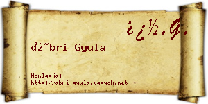 Ábri Gyula névjegykártya
