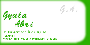 gyula abri business card